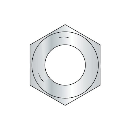 Hex Nut, 1/2-13, Steel, Grade 5, Zinc Plated, 7/16 In Ht, 900 PK